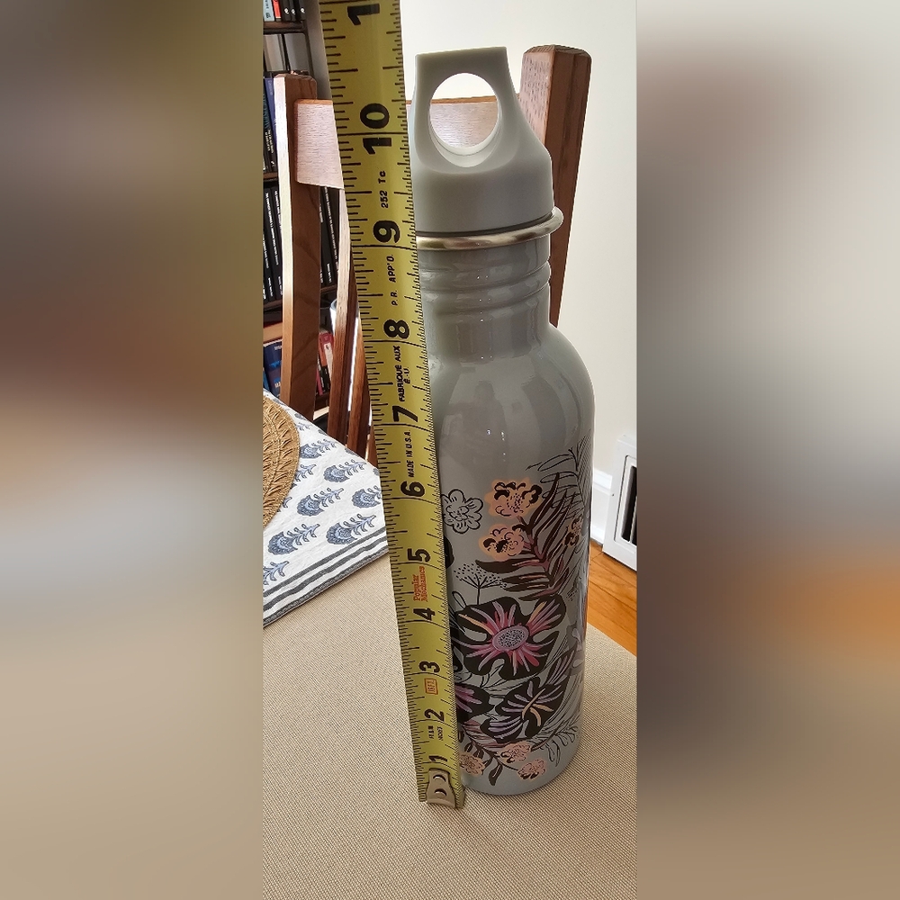 GUC Vera Bradley Stainless Steel Water Bottle Sun Washed Tropical Gray Flowers - Picture 9 of 13